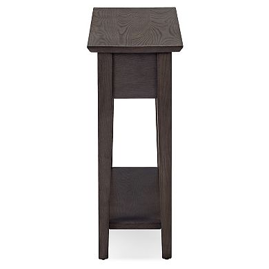 Leick Furniture Rustic Slate Finish Recliner Wedge End Table