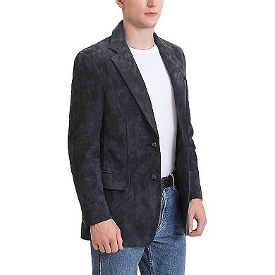 Men's Bgsd Richard Suede Leather Blazer Jacket