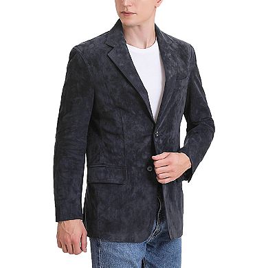 Men's Bgsd Richard Suede Leather Blazer Jacket