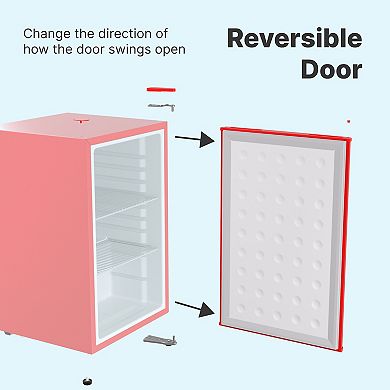 Husky 65l Solid Door 2.3 Cu.ft. Freestanding Under-counter Mini Refrigerator