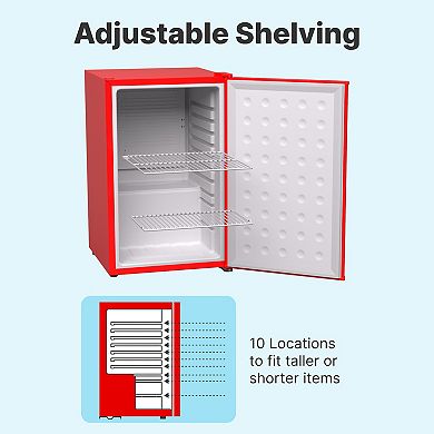 SnowLion Premium 65L Solid Door 2.3 Cu.ft. Freestanding Under-counter Mini Refrigerator