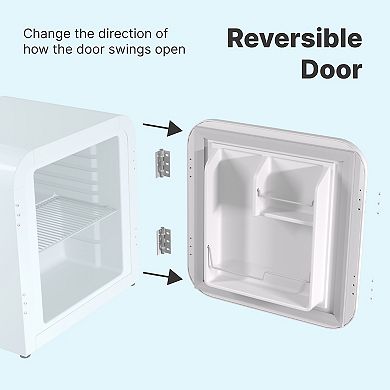 Husky 43l Retro Style 1.5 C.ft. Freestanding Mini Refrigerator