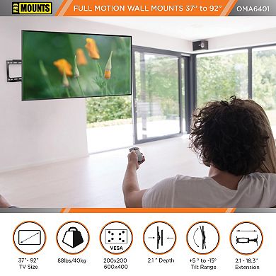 ProMounts Full Motion TV Wall Mount for TVs 37" to 92" Up to 88 lbs