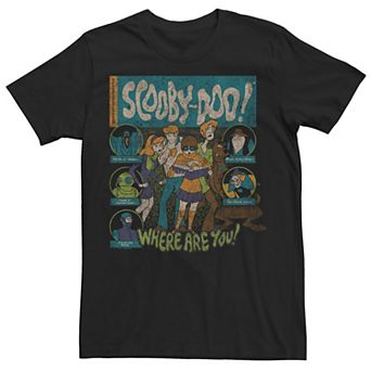 Men's Scooby-Doo Where Are You Monsters Stamps Graphic Tee