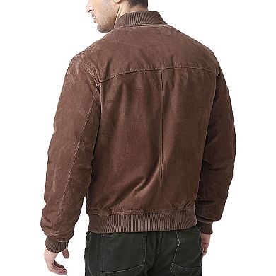 Men's Bgsd Urban Leather Bomber Jacket