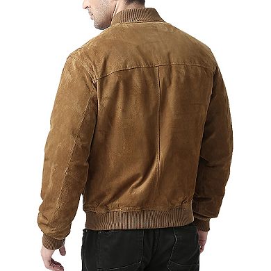 Men's Bgsd Urban Leather Bomber Jacket