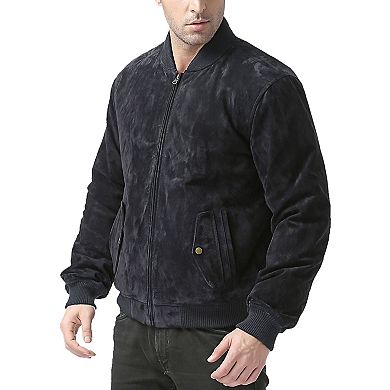 Men's Bgsd Urban Leather Bomber Jacket