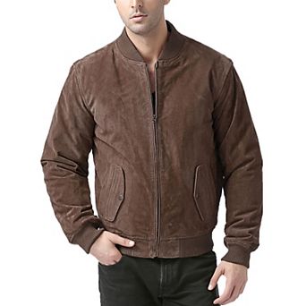 Men's Bgsd Urban Leather Bomber Jacket