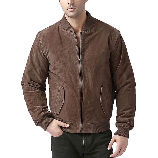 Men's Bgsd Urban Leather Bomber Jacket