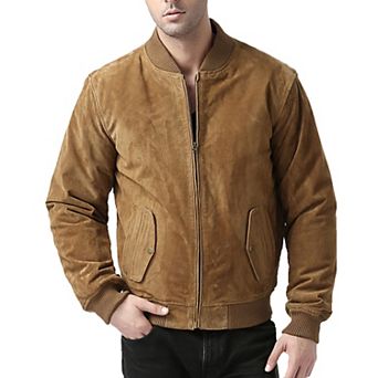 Men's Bgsd Urban Leather Bomber Jacket