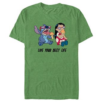 Disney's Lilo & Stitch Live Your Best Life Men's Graphic Tee