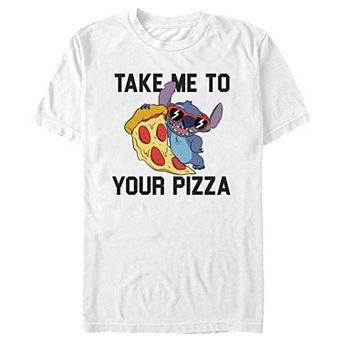 Disney's Lilo & Stitch Take Me To Your Pizza Men's Graphic Tee