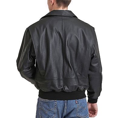 Men's Landing Leathers Ma-1 Leather Flight Bomber Jacket