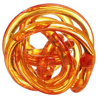 Luxury Lane Hand Blown Infinity Knot Sommerso Art Orbit Glass Ball