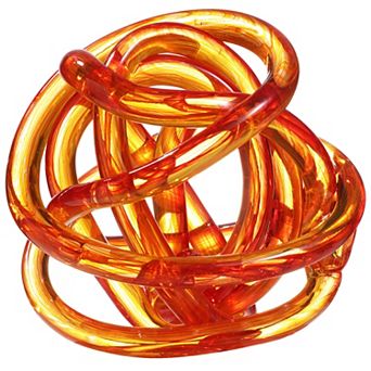 Luxury Lane Hand Blown Infinity Knot Sommerso Art Orbit Glass Ball