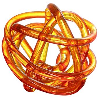 Luxury Lane Hand Blown Infinity Knot Sommerso Art Orbit Glass Ball