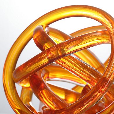 Luxury Lane Hand Blown Infinity Knot Sommerso Art Orbit Glass Ball