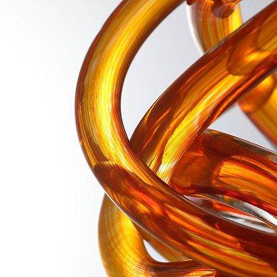 Luxury Lane Hand Blown Infinity Knot Sommerso Art Orbit Glass Ball