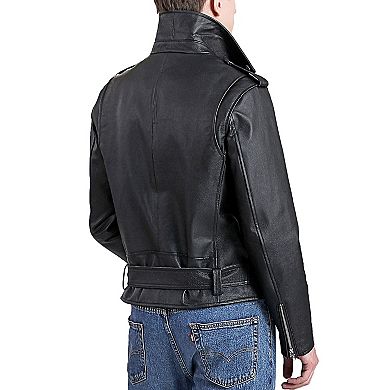 Men's Bgsd Leather Motorcycle Jacket