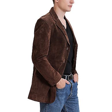 Men's Bgsd Liam Suede  Leather Blazer Jacket