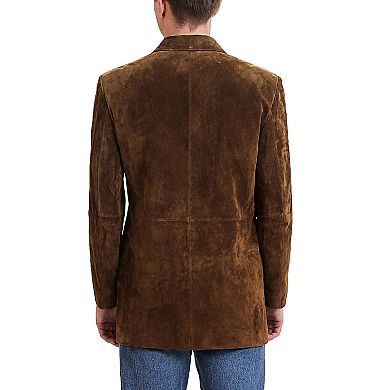 Men's Bgsd Liam Suede  Leather Blazer Jacket