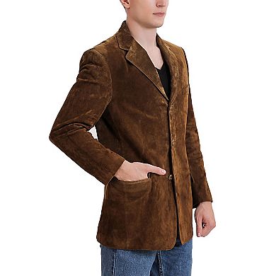 Men's Bgsd Liam Suede  Leather Blazer Jacket