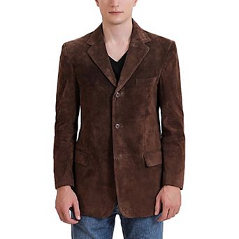 Men's Bgsd Liam Suede Leather Blazer Jacket