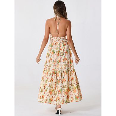 Boho Maxi Dress with Halter Neckline - Summer Evenings Sorted main image 1