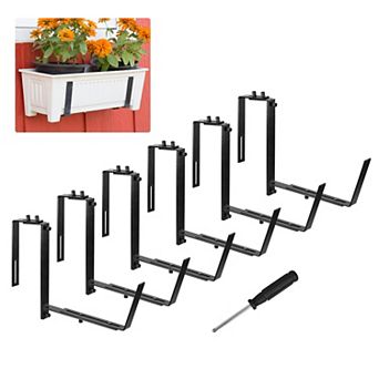 Planter Box Brackets, Adjustable Universal Window Box Brackets, 6 pc