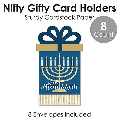 Big Dot Of Happiness Happy Hanukkah Money & Gift Card Sleeves - Nifty Gifty Card Holders 8 Ct