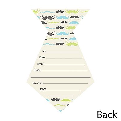 Big Dot Of Happiness Dashing Little Man Mustache Party Shaped Fill-in ...