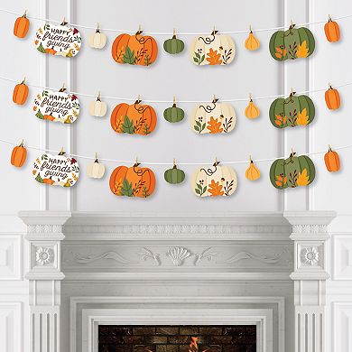 Big Dot Of Happiness Fall Friends Thanksgiving - Clothespin Garland Banner - 44 Pieces