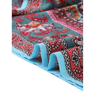 Women's Boho Skirt Casual Floral Printed Elastic Waist Maxi Skirts