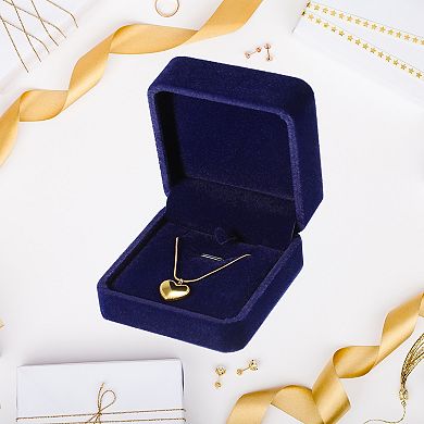 Luxury Necklace Pendant Box Jewelry Display Box For Engagement Disposal Decorative Box Suede