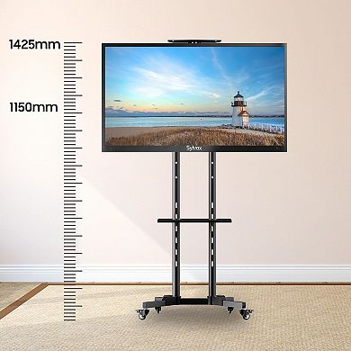 Floor Tv Stand Tv floor stand bracket With Locking Wheels for 32-75 Inch Tv Max Vesa 600x400mm