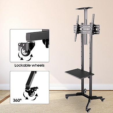 Floor Tv Stand Tv floor stand bracket With Locking Wheels for 32-75 Inch Tv Max Vesa 600x400mm
