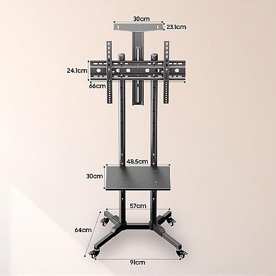 Floor Tv Stand Tv floor stand bracket With Locking Wheels for 32-75 Inch Tv Max Vesa 600x400mm