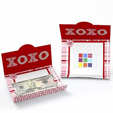 Big Dot Of Happiness Conversation Hearts - Valentine's Day Money & Gift Card Holders - 8 Ct
