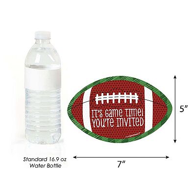 Big Dot Of Happiness End Zone - Football - Shaped Fill-in Invitations With Envelopes - 12 Ct