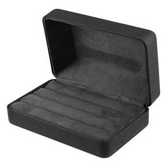 Multiple Ring Box Jewelry Storage Display Stand Ring Organizer Case Pu Leather Box For Wedding