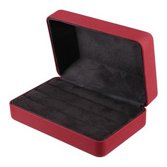 Multiple Ring Box Jewelry Storage Display Stand Ring Organizer Case Pu Leather Box For Wedding