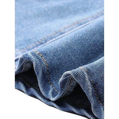 Fishtail Denim Skirt for Women Washed Midi Jean Bodycon Skirt