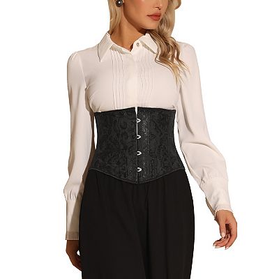 Women's Vintage Lace-Up Back Steel Boned Waist Underbust Tight