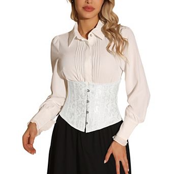 Women's Vintage Lace-up Back Steel Boned Waist Underbust Tight Shaper Corset