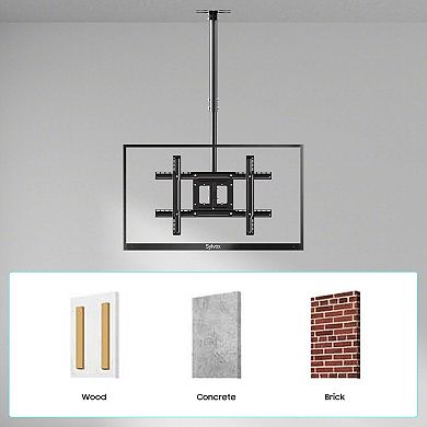 Ceiling Tv Bracket Height Adjustable Swivel For 32-65 Inch Tv Max Vesa 600x400mm