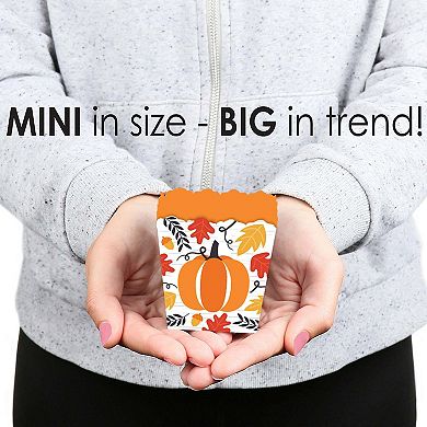 Big Dot Of Happiness Fall Pumpkin - Mini Favor Boxes - Party Treat Candy Boxes - 12 Ct