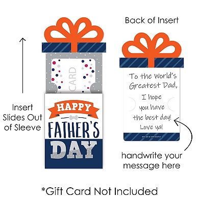 Big Dot Of Happiness Happy Father's Day - Dad Party - Money & Nifty Gifty Card Holders - 8 Ct