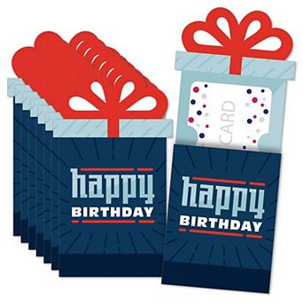Big Dot Of Happiness Boy Birthday - Birthday Party Money & Nifty Gifty Card Holders - 8 ct