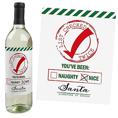 Big Dot Of Happiness Santa's Special Delivery From Santa Wine Bottle Label Stickers 4 Ct