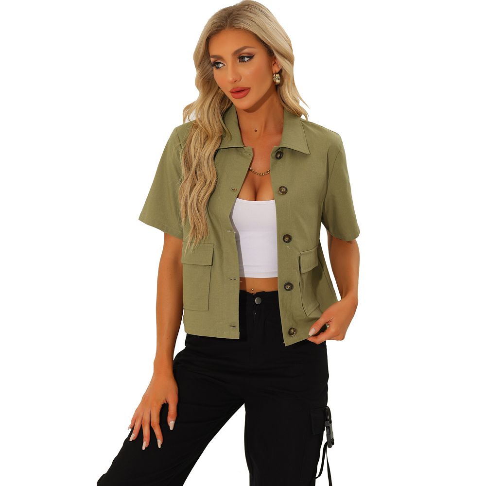 Bronze Women Batwing Sleeve Blouse, Womens Short Sleeve